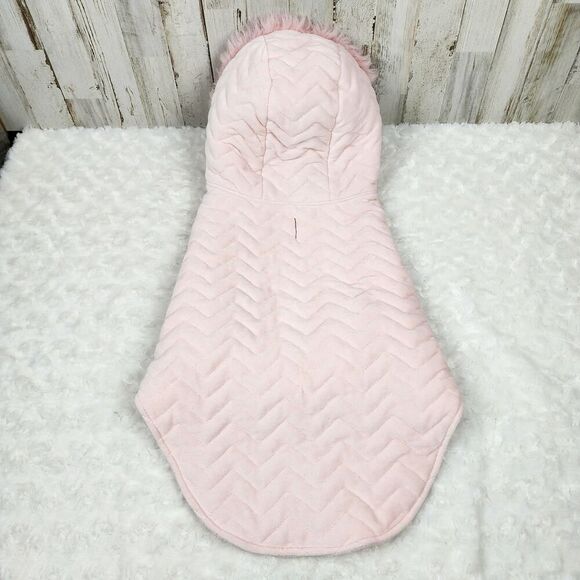 Top Paw Pink Fur Velcro Dog Coat Size Large - Picture 1 of 7